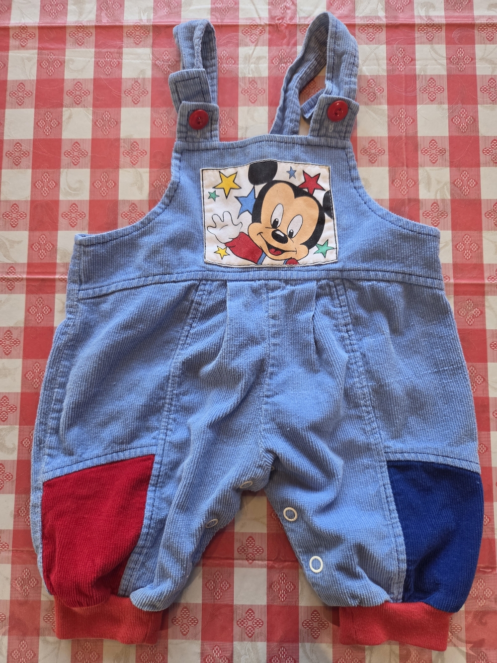 Disney Babies Vintage Mickey Mouse Corduroy Overalls 3/6 Months